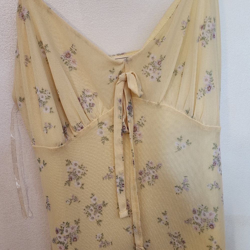 Women’s | Yellow Floral Slip Dress Maxi | Size M - Picture 2 of 7